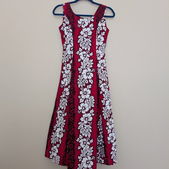 Royal Hawaiian Creations Dresses & Skirts - Royal Hawaiian Creations red, black, and white sleeveless dress EUC XS